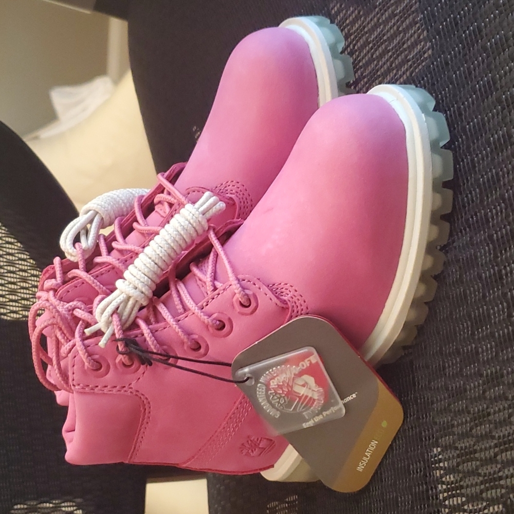 Pink Kids Timberland Boots